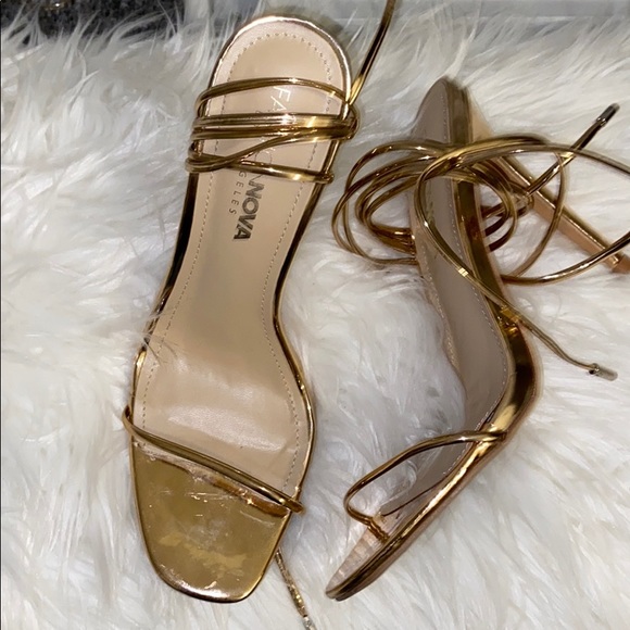 Fashion Nova Shoes - ⚡️Open heels with string tie⚡️